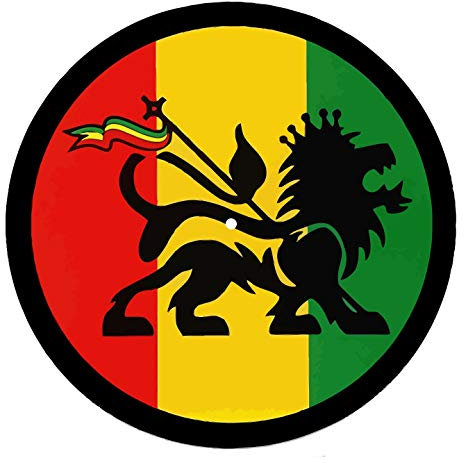 Lion of Judah Reggae DJ Vinyl Turntable Slipmat