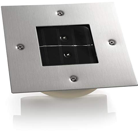 com-four® Solarleuchte für Außen - Gartenleuchte für den Boden - Wegeleuchte - Solarlampe - 8 Stunden Laufzeit (eckig)