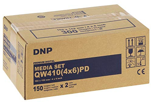 Térmicas marca DNP modelo QW 410 Media Kit 10x15 cm PD 2x 150 Sheets