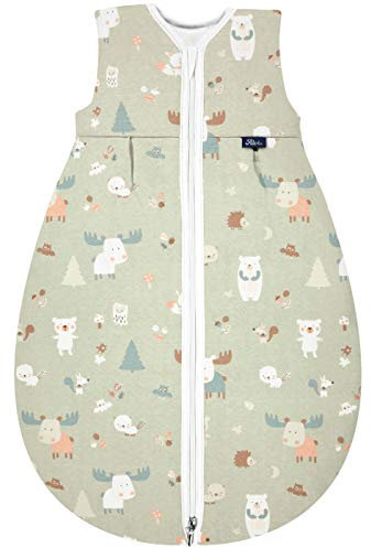 Alvi Mäxchen Thermo Schlafsack ohne Arm Design Baby Forest (Größe 80)