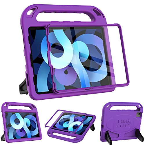 Surom Case for iPad Air 8th/7th/6th (M4/M3/M2) 11 2026/2025/2024, Purple | Shockproof Handle Stand Protective Cover for iPad Air 5th 2022/4th Gen 2020 10.9, Protable Handle