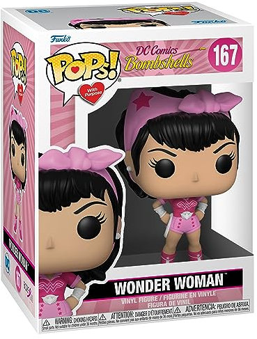 Funko POP! Heroes: Breast Cancer Awareness - Bombshell Wonder Woman - DC Comics - Collectable Vinyl Figure - Gift Idea - Official Merchandise - Toys for Kids & Adults - Comic Books Fans