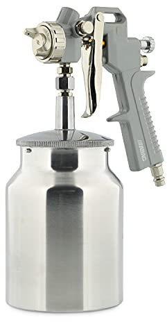 ABAC Pistola a Spruzzo per Verniciare G-541A, Aerografo con Serbatoio per Vernice da 1L, Ugello da 1.5 mm, Getto a Rosa o Piatto, Pressione Max 4 Bar