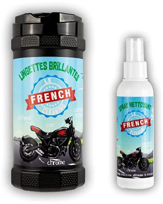 Le French Cleaning - Pack de Nettoyage et de Protection - sans Silicone ni Solvant (Pack Brillant 80 lingettes)