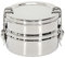 COOK CONCEPT KA4803 - Fiambrera redonda de 2 niveles de 140 cl, para cocina, para llevar y accesorios, metal y acero inoxidable