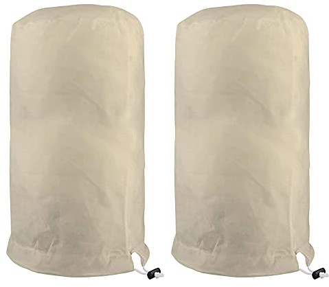2 Stück Winterschutz für Pflanzen Frostschutz 200×240cm Beige, Frostschutz für Pflanzen Schutzhaube, Pflanzenschutz Winter, Frostschutz Pflanzen Winter, Gartenvlies Olivenbaum Jutesack Reißverschluss