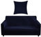 NAKIHOUSE Sofa Überwürfe Sofabezug mit einem Kissenbezug, Stretch elastische Sofahusse Sofa Abdeckung in Dunkelblau Farbe für 1/2/3/4 Sitzer（L-förmiges Ecksofa erfordert Zwei）