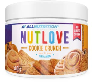 ALLNUTRITION Nutlove Cinnamon Cookie Crunch Biscuit - Brotaufstrich ohne Zucker - Zuckerfreier Keks Crunchie - Zuckerfreie Nutrition Creme - Zuckerfreie Süssigkeiten - Aufstrich ohne Zucker - 500g