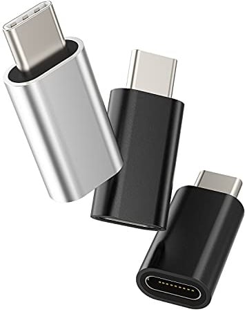 zoyuzan 3 Pack Lightning Female to USB-C Male Adapter, 56K Pull-Up Resistor, Durable PVC Surface, Aluminum Surface, Slim and Small Volume, Plug and Play, Wide Compatibility