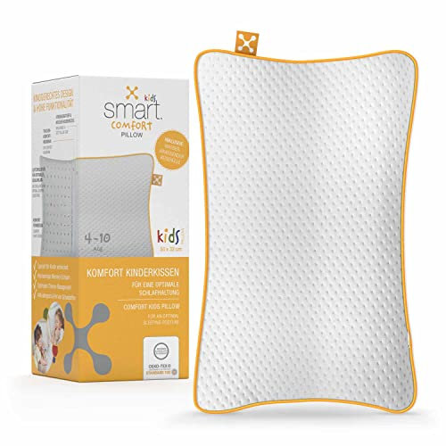 smartsleep smart® Kids Comfort Pillow - Ergonomisches Kinderkissen aus CosyPur® Memory-Schaum mit Luftkanälen – Orthopädisches Kopfkissen für Kinder – Formstabiles HWS-Kopfkissen
