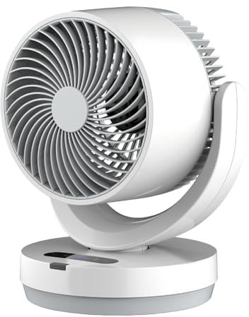 electriQ 6-Inch DC Oscillating Desk Fan - Whisper Quiet & Low-Energy