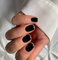 MouYou Press on Nails Kurz,Squared Oval Einfarbig Black Fake Nails Full Cover Kunstnägel mit Nagelkleber,Squoval Schwarz Solid Color Acryl Künstliche Fingernägel für Frauen
