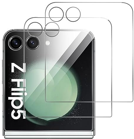 GIOPUEY Verre Trempé Compatible avec Samsung Galaxy Z Flip 5,Plein écran Protection Écran, Pas de Bulles [Non Compatible avec Coque] - 2 Pièces