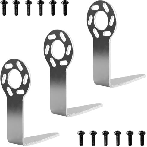 QQZ 889661M Rafter Hook for Metabo HPT Tools, also for Hitachi, Distance from Screw Hole to Center Point 1.5”to 1.9”Aluminum -3 Pcs
