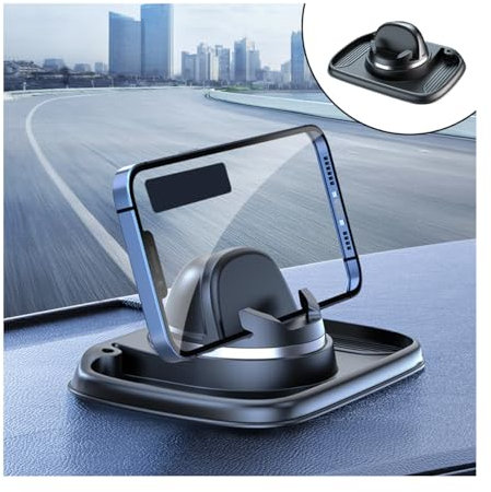 CGEAMDY Car Phone Holder Dashboard Mat, Silicone Phone Holder for Cars, Anti Slip Auto Dashboard Phone Organizer Sticky Mat, Car Centre Console Navigation Smartphone Pad, for Various Dashboards