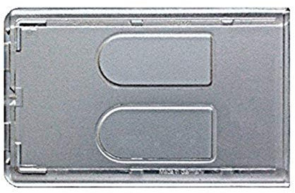 Waizmann.IDeaS® 5X TRANSPARENT für Zwei Karten Schutzhülle Kartenhülle Bankkartenhülle EC Karten Plastikkarten Scheckkarten Bankkarten Kreditkarten Polycarbonat Daumenausschub