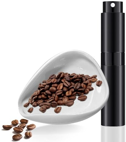 Coffee Bean Dosing Cup Coffee Accessories Ceramic Dosing Tray Spray Bottle Suitable for Consistent Brewing Spray Bottle White
