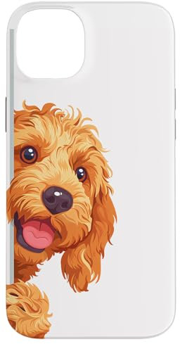 iPhone 14 Plus Cockapoo Peeking Around Corner Dog Lovers Case