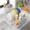 PurKeep Escurridor de Platos con Soporte para Utensilios para encimera de Cocina, Ahorra Espacio, escurridor de Platos de Gran Capacidad con escurridor, Color Blanco