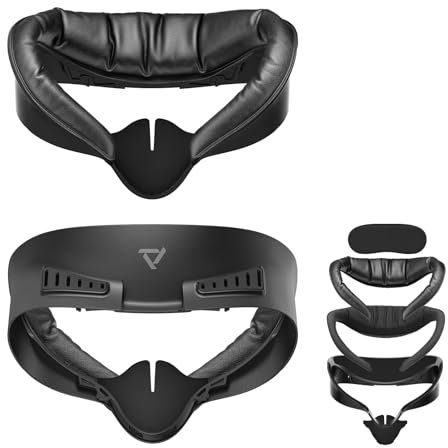 PRISMXR Facail Cover Pad Améliorée et plus large Interface faciale compatible avec Meta/Oculus Quest 3S, VR Face Pad - Interchangeable, confortable, respirant, résistant à la transpiration
