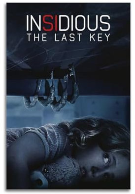 nshdahns Poster Insidious The Last Key, Vintage-Kunst, Raumdekoration, ästhetisches Schlafzimmer-Poster für Schlafzimmer, 30 x 45 cm, ungerahmter Stil