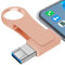 Lyshery USB Stick 128GB 4 IN 1 Memory Stick USB 3.0 Photo Stick 128GB Speicherstick Metall USB Flash Drive for Smartphone Computer Laptop Android PC Data/Pictures Copied with One Click