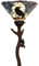 Bieye L50959 Raven Sitting on Bare Tree Branch Again Full Moon Tiffany Style Stained Glass Torchiere Floor Lamp for Halloween Decor (Dark Blue)