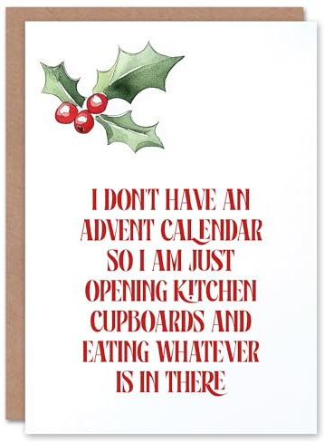 Artery8 Don't Have Advent Calendar Snacking Funny Blank For Him Or Her Art Christmas Card