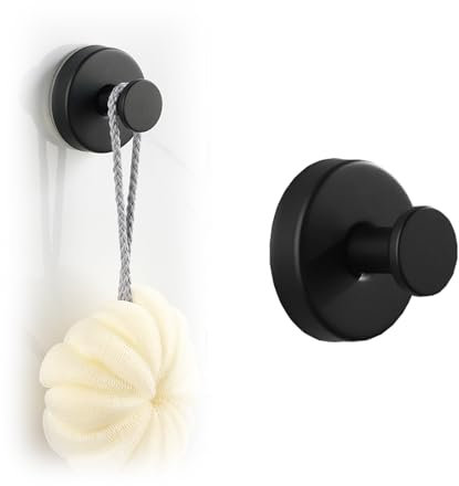 Crochets à ventouse pour couronnes sur verre, support à ventouse pour porte en verre, porte-couronne pour porte d'entrée à suspendre (noir, 1)
