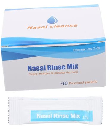 Ipetboom Bustine Di Sale Nasale 2,7 g x 40 Pacchetti Per Lavaggio Nasale Soluzione Salina Fisiologica Per Pulizia Sicura e Rapida Di Adulti e Ragazzo Ragazza Quotidiana e Ambienti Professionali