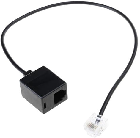 WERQA RJ45 to RJ11 Converter Adapter Cable Connector, Ethernet to Phone Line Connector RJ45 8P8C Male to RJ11 6P6C Female Cord