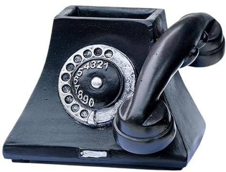 Zuasdvnk Pflanztöpfe, niedlicher Übertopf für den Außenbereich, drehbares Telefon, Retro-Stil, moderner Blumentopf für Terrasse, Wohnzimmer, Garten