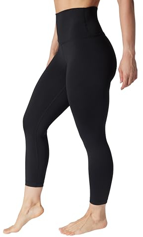 90 Degree By Reflex Damen-Capri-Leggings mit hoher Taille, kniebeugensicher, Workout, Yoga, Caprihose, Klassisches Schwarz, S
