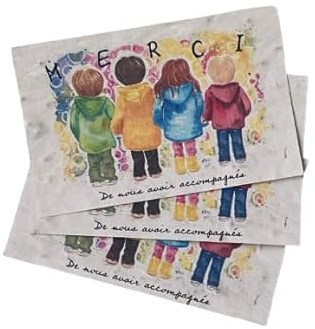 Lot de 10 mini cartes à planter Merci de nous avoir accompagnés - graines de fleurs des champs