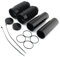 DEMULAX 2 Stück Front, Gabelabdeckungsrohrkappen-Kit aus Aluminiumlegierung und Gummi, for Harley, Davidson Dyna 06-17 Motorrad-Gabelkappen