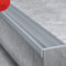 Tira De Vinilo Autoadhesiva De PVC En Forma De L, Borde De Escalera Antideslizantes, Flexible De Goma Perfil De Borde De Escalera, Protección De Borde De Escalera(Gray)