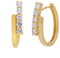 GLIZZ Damen-Ohrringe 333 Gold Klapp-Creolen Mit Zirkonias zauberhafter Ohrschmuck für Frauen, wunderschönes Accessoire und edle Geschenkidee GL8355