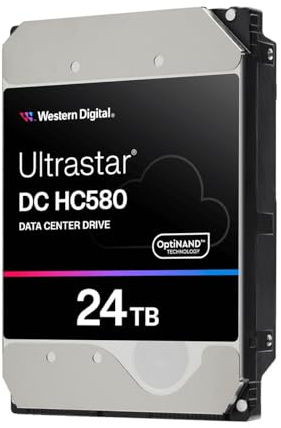 Western Digital Ultrastar Dc Hc580 Disco Rigido Interno 24 Tb 7200 Giri/min 512 Mb 3.5 Sas (wd Hd3.5 Sas3 24tb Wuh722424al5204/512e [di])