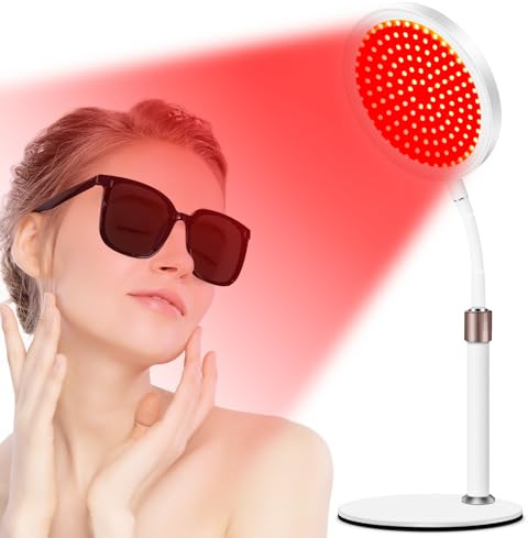 Hottoerak Desk Red Light, 415&660&850 Infrared Lamp with 10/20/30Mins Timer