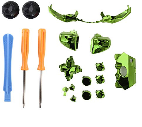 Fictory Ensemble de tournevis colorés pour manette Xbox One, kit de remplacement de bouton vert, réparation facile à faire soi-même, mise à niveau abordable