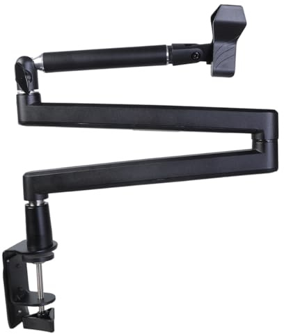 Desk Microphone Stand Arm Long Adjustable Mic Holder Holder Flexible Clamp Pod Cast Mount Desk Mount Mic Clip