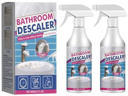 Bathroom Descaler, Bathroom Descaler Schaumreiniger, Stubborn Stains Cleaner, Badreiniger, Duschreiniger, Duschkabinenreiniger, WC Reiniger, Toilettenreiniger, Fliesenreiniger, Bodenreiniger (2Pc)