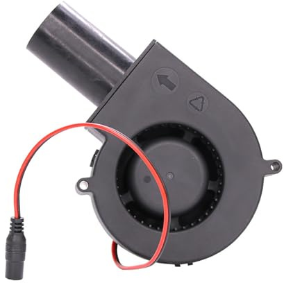 12 V robustes Kanalgebläse mit 3,3 cm Belüftung, ideal für Kamine, Hinterhof und Metallschmelzen, hocheffizientes Gebläse für elektronische Kühlung