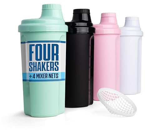 Smartshake Protein-Shakerflasche 500 ml mit sicherem Schraubverschluss – Auslaufsicherer, BPA-freier Protein-Shaker für optimales Mixen – Ideal für Fitnessstudio und als Protein-Shaker – Solid