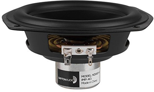 DAYTONAUDIO Dayton Audio ND140-4 5-1/4 Zoll Aluminium-Konus-Mittelbass-Treiber, 4 Ohm