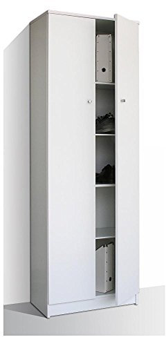 SARMOG SPA Armoire Multifonction à Deux Portes, Couleur Blanche, 62 x 34 x 183 cm