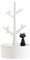 WAYER Chat Porte-bagues, Porte Bijoux Bijoux Organisateur Rack Créatif Arbre Ornements de décoration Bague Tour présentoir-Blanc 10x19.3cm(4x8inch)