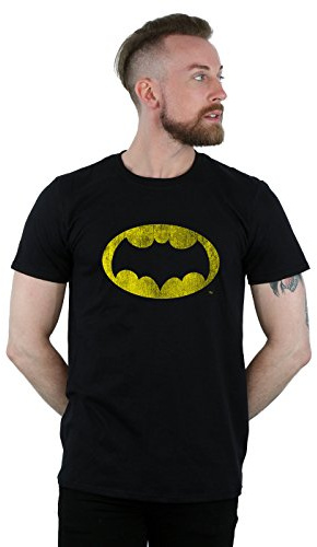 DC Comics Men's Batman TV Series Distressed Logo T-Shirt