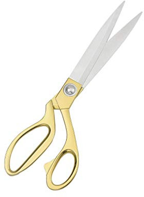 Scharfe Schneiderschere aus Edelstahl, für Kleidung, Schneiderarbeiten, Stoffarbeiten, verstellbare Küchenschere, Gold (20,3 cm)