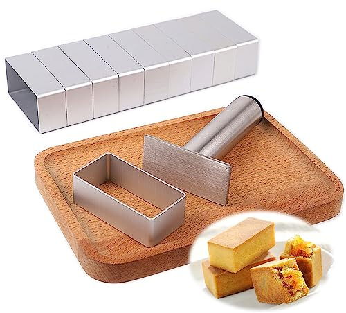 2,1 cm Höhe, verlängert, rechteckig, Aluminium, Ananas-Kuchenform, Edelstahl, Presse, Stempel, Fondant, Plätzchen, Kekse, DIY